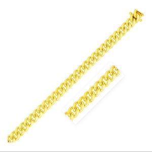 7.0mm 14k Yellow Gold Classic Miami Cuban